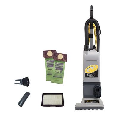 ProTeam ProForce 1200XP Commercial Upright Vacuum Cleaner with ProLevel Filtration, On-Board Tools for Carpets and Hard Floors 107251