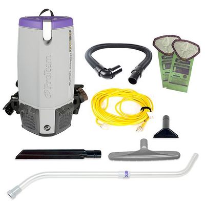 ProTeam Super Coach Pro 10, 10 qt. Backpack Vacuum With Xover Performance Telescoping Wand Tool Kit 107305
