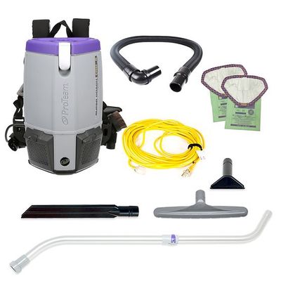 ProTeam Super Coach Pro 6, 6 qt. Backpack Vacuum With Xover Performance Telescoping Wand Tool Kit 107307