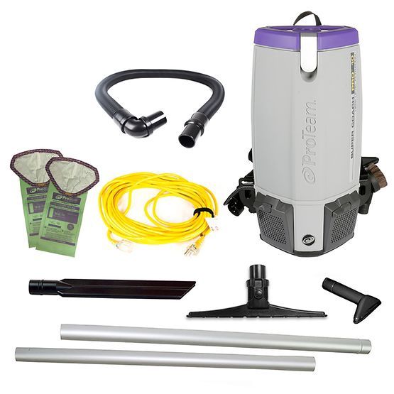 ProTeam Super Coach Pro 10, 10 qt. Backpack Vacuum With 18&quot; Carpet Sidewinder Tool Kit 107341