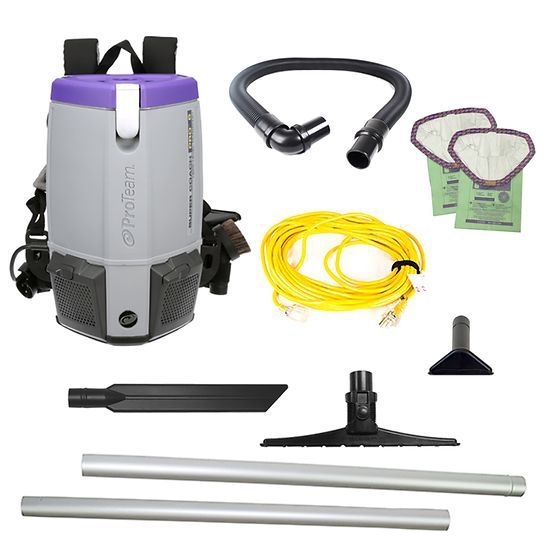 ProTeam Super Coach Pro 6, 6 qt. Backpack Vacuum With 15&quot; Carpet Sidewinder Tool Kit 107343