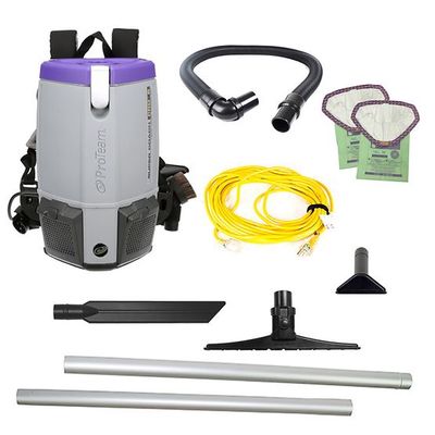 ProTeam Super Coach Pro 6, 6 qt. Backpack Vacuum With 15&quot; Carpet Sidewinder Tool Kit 107343