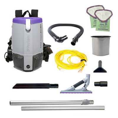 ProTeam Super Coach Pro 6, 6 qt. Backpack Vacuum With ProBlade Carpet Tool Kit 107533