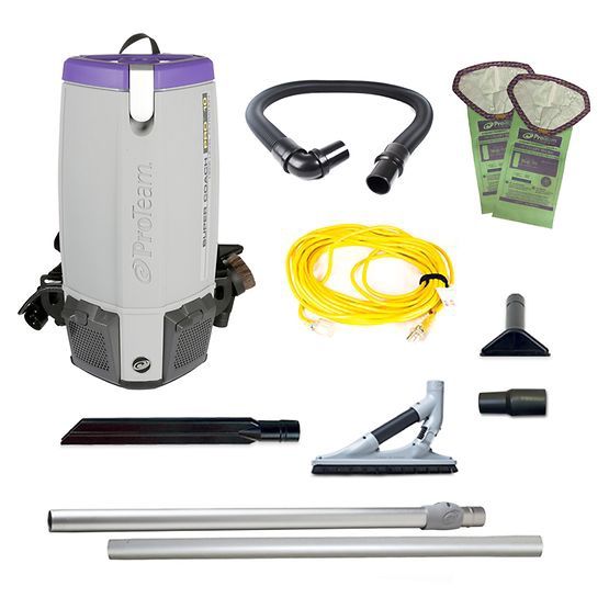 ProTeam Super Coach Pro 10, 10 qt. Backpack Vacuum With ProBlade Hard Surface Tool Kit 107537
