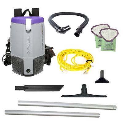 ProTeam Super Coach Pro 6, 6 qt. Backpack Vacuum With 18&quot; Carpet Sidewinder Tool Kit 107344