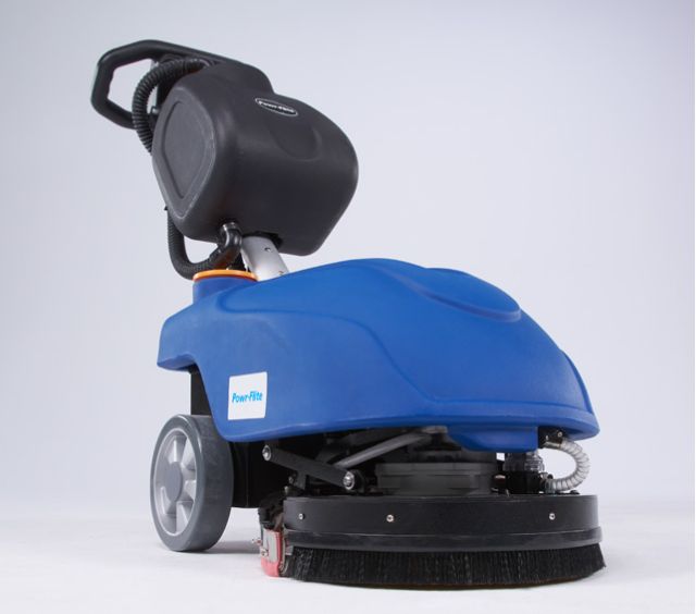 Powr-Flite PS030-W14-UG, 13&quot; Compact Scrubber 13 Battery Powered Commercial Floor Scrubber With AGM Batteries