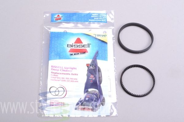 Belt, Kit, Flat, Toothed, For Brushroller &amp; Pump On Bissell ProHeat ClearView Upright Deep Cleaner 1 Pack