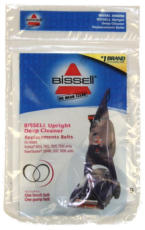 Belt, Kit, Flat, Toothed, For Brushroller & Pump On Bissell ProHeat ClearView Upright Deep Cleaner 1 Pack