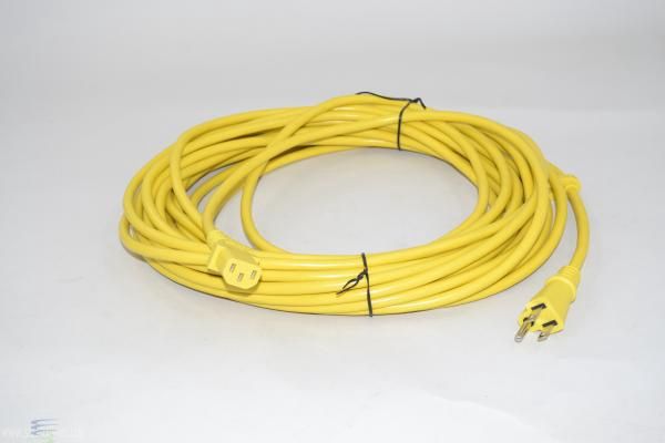 Sebo Power Cord, Commercial 40', 3 Prong, Yellow