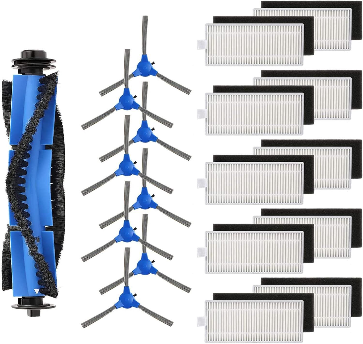 Filter, Kit With Brushroll &amp; Side Brushes, For Eufy RoboVac 11S, 30, 30C, 15C, 12, 35C, 15T