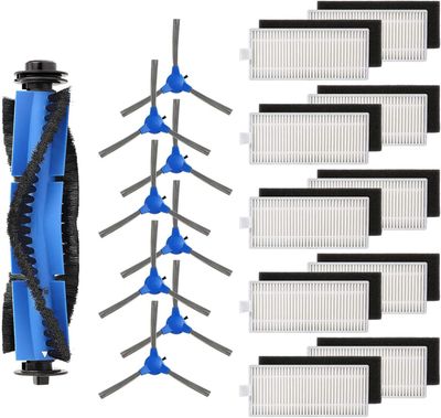 Filter, Kit With Brushroll &amp; Side Brushes, For Eufy RoboVac 11S, 30, 30C, 15C, 12, 35C, 15T