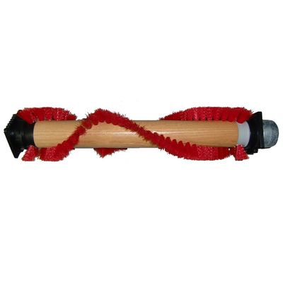 Brushroll, Thick, For Oreck, Metal Pulley Red Bristle 11-1/8&quot; wide
