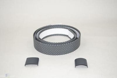 SEBO AIRBELT Replacement Textile, for K3 black, with 6048GS and 8034GS Clips (black/silver, ovals)