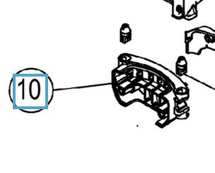 Back Neck Coupling With Posts For Tornado Roam, Riccar R10CV, Simplicity S10CV Cordless Vacuums
