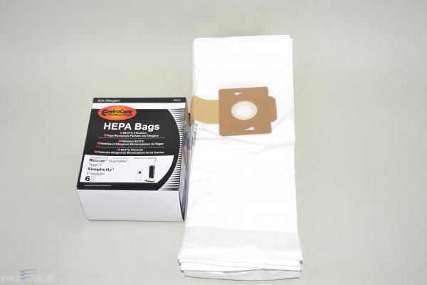 Bags, Cloth, Type F, 6 Pack, For CleanMax Zoom ZM-200, ZM-400, ZM-600 Generic