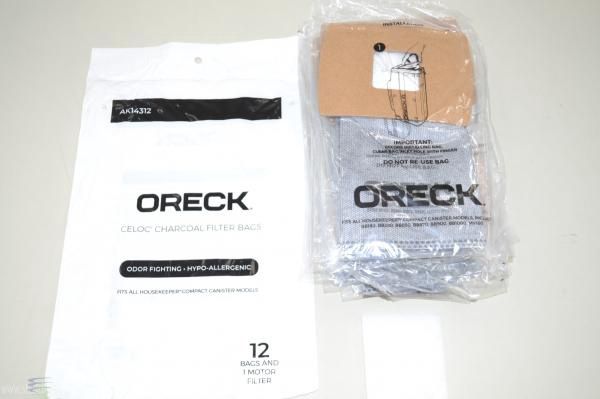 Bags, Paper, Type BB, 12 Pack, Charcoal, For Oreck Buster B Housekeeper, Genuine
