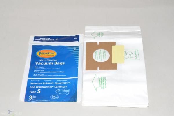 Bags, Paper, Type S, 3 Pack, For Hoover Canister SK30080, Generic
