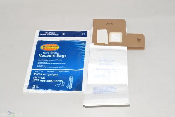 Bags, Paper, Type LS, 3 Pack, For Eureka 5700, 5800 Series, Generic