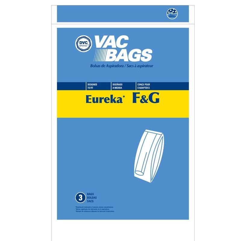 Bags, Paper, Type F&amp;G, 3 Pack, For Eureka, Sanitaire, Generic