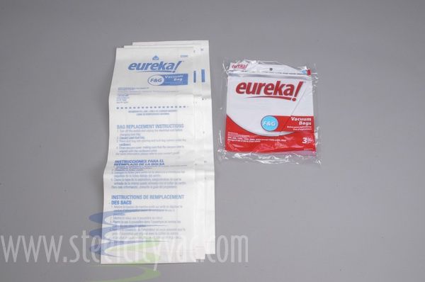 Bags, Paper, Type F&amp;G, 3 Pack, For Eureka, Sanitaire, Genuine