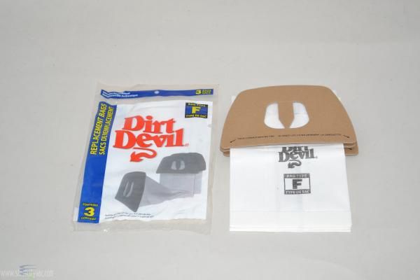 Bags, Paper, Type F, 3 Pack, For Dirt Devil, Genuine
