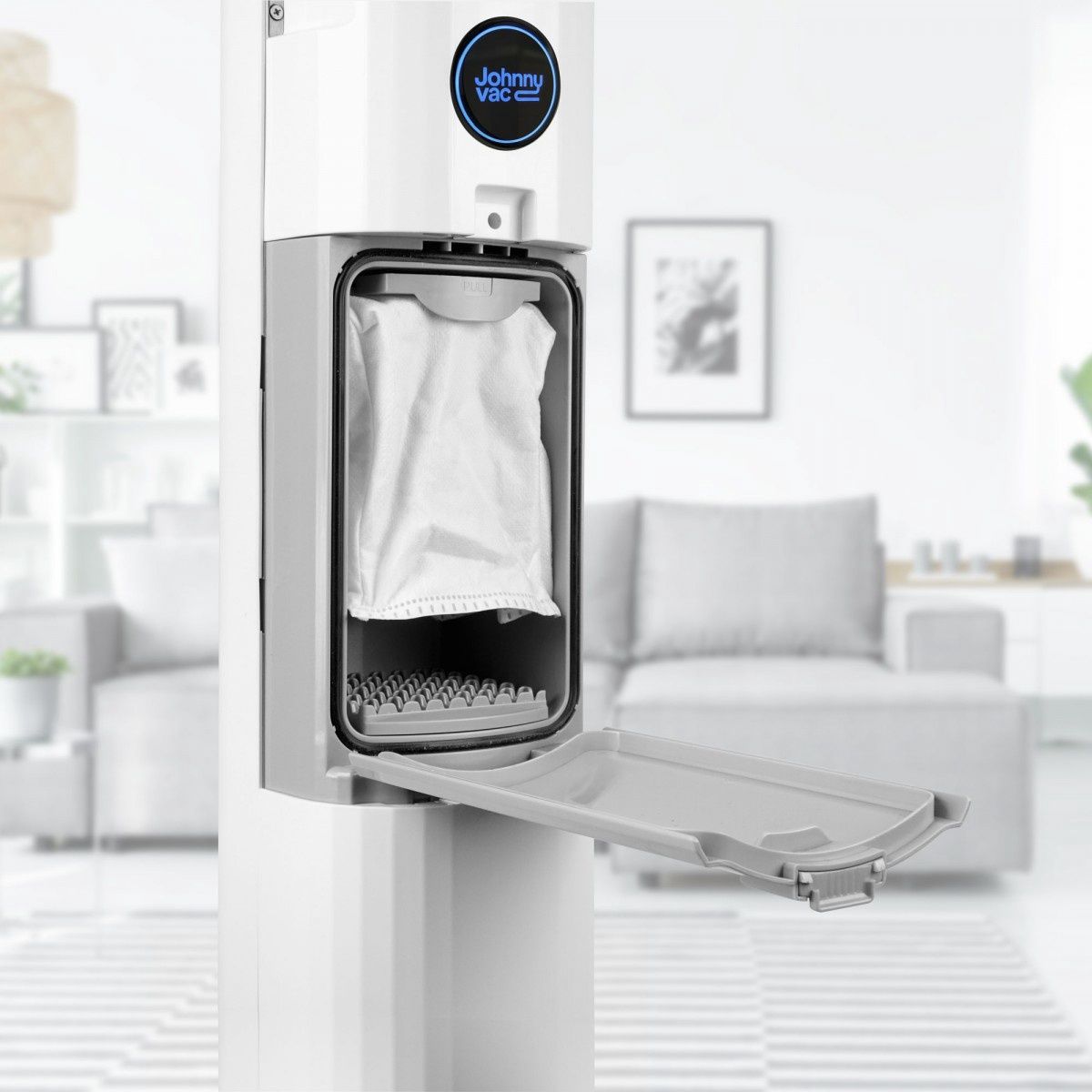Johnny Vac Serenity Cordless Stick Vac With Charging Dock & Dust Collection, Single Battery Option