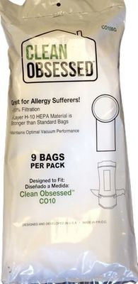 Bags, Cloth, Round Collar, 9 Pack, For Clean Obsessed CO10, CO1024, Mosquito BackPack Vacs, CO10BG, Generic Bags, Cloth, Round Collar, 9 Pack, For Clean Obsessed CO10, CO1024, Mosquito BackPack Vacs, CO10BG, Generic