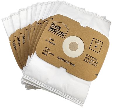 Bags, Cloth, Type P, 12 Pack, For Electrolux Platinum Canister, CH760P, Generic