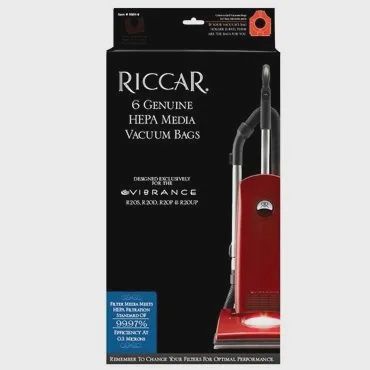 Bags, Cloth, Red Collar, 6 Pack, For Riccar Vibrance R20UP, R20P, R20D, R20S, RMH-6.2, Genuine
