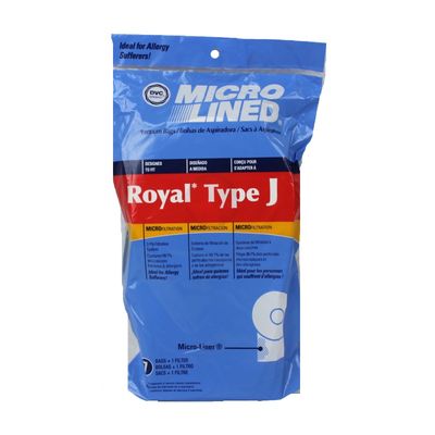 Bags, Paper, Type J, 7 Pack, For Dirt Devil, Royal Tank Vacuum Cleaners, Generic