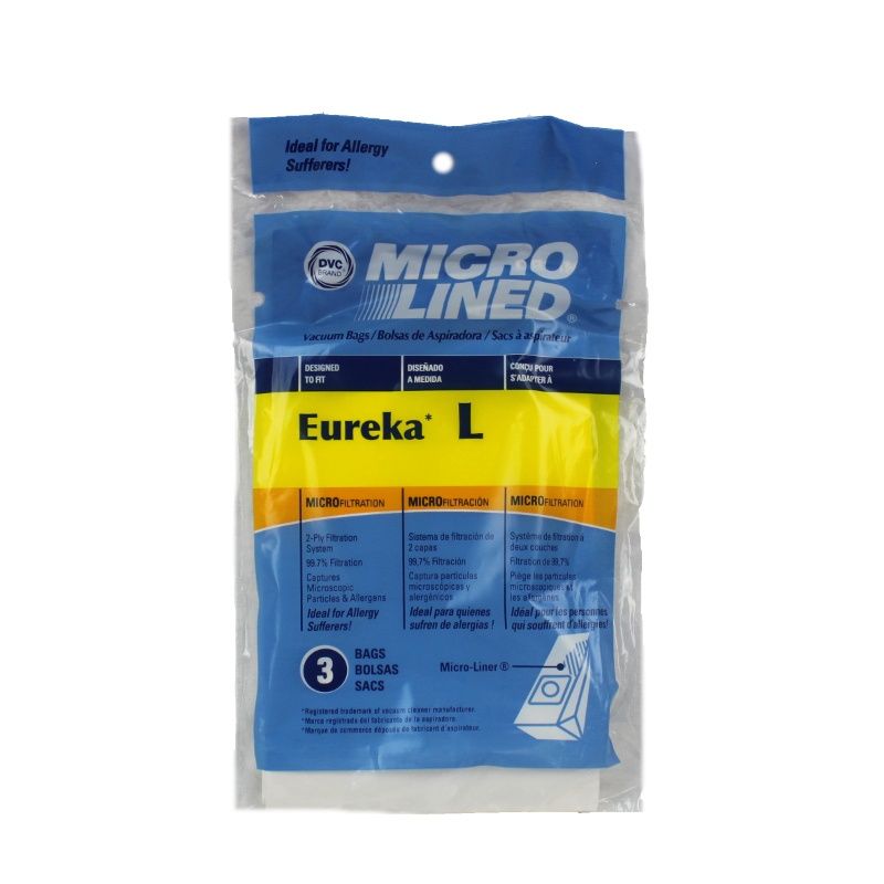 Bags, Paper, Type L, 3 Pack, For Eureka Mini Mite 930, 965, Generic