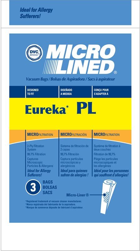 Bags, Paper, Type PL, 3 Pack, For Eureka, Generic