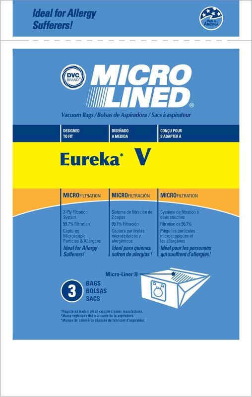 Bags, Paper, Type V, 3 Pack, For Eureka, Generic