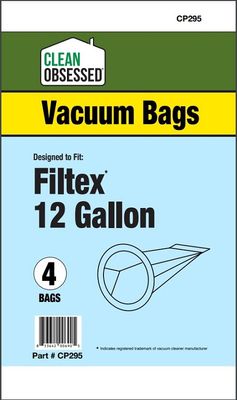 Bags, Paper, 12 Gallon, 13.5&quot; Diameter Collar, For Larger Central Vac Systems, CP295, Generic