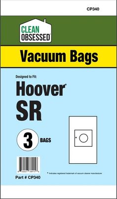 Bags, Paper, Type SR, 9 Pack, For Hoover Duros Canister SK30080, CP340, Generic