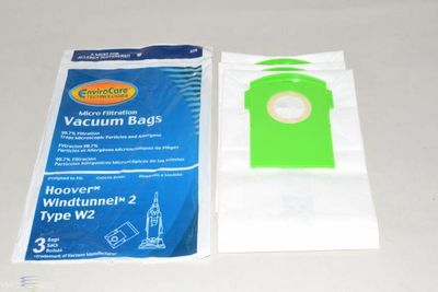 Bags, Cloth, Type W2, 3 Pack, For Hoover Windtunnel, Generic