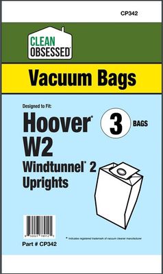 Bags, Paper, Type W2, 3 Pack, For Hoover Windtunnel, CP342, Generic