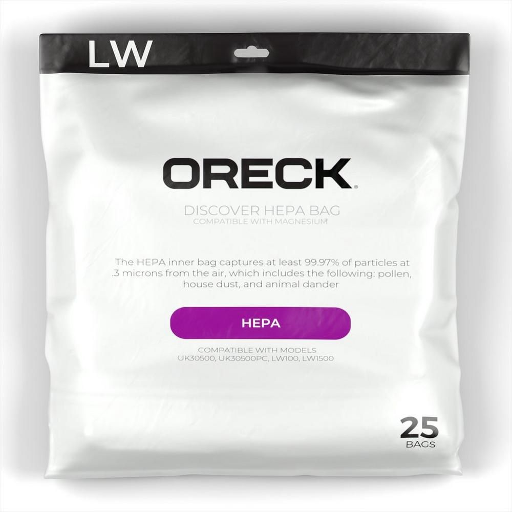 Bags, Cloth, Type LW, 25 Pack, For Oreck Magnesium, Genuine