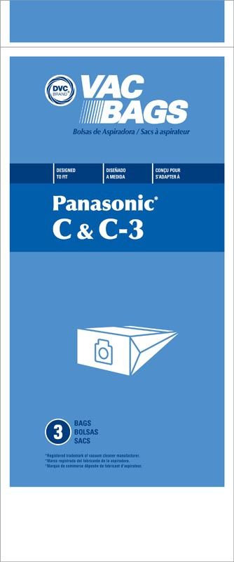 Bags, Paper, Type C, Type C-3, 3 Pack, For Panasonic MC-9500 Series, Generic