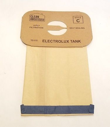 Bag, Cloth, Type C, 100 Pack, For Clean Obsessed CO763, CO888, Electrolux, Style C, Perfect C101, C103, C104, CLC100, Generic