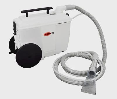 VIPER 50000591 1-GALLON PORTABLE SPOTTING EXTRACTOR, 10 &#39; VAC. AND SOL. HOSES, 4.0 &quot; HAND TOOL, BUILT IN WHEELS, SCRUBBER
