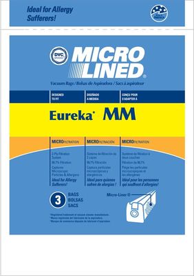Bags, Paper, Type MM, 3 Pack, For Eureka Mighty Mite, Sanitaire 3670, 3680 Series, Clean Obsessed CO711 Canister Vacuums, DVC