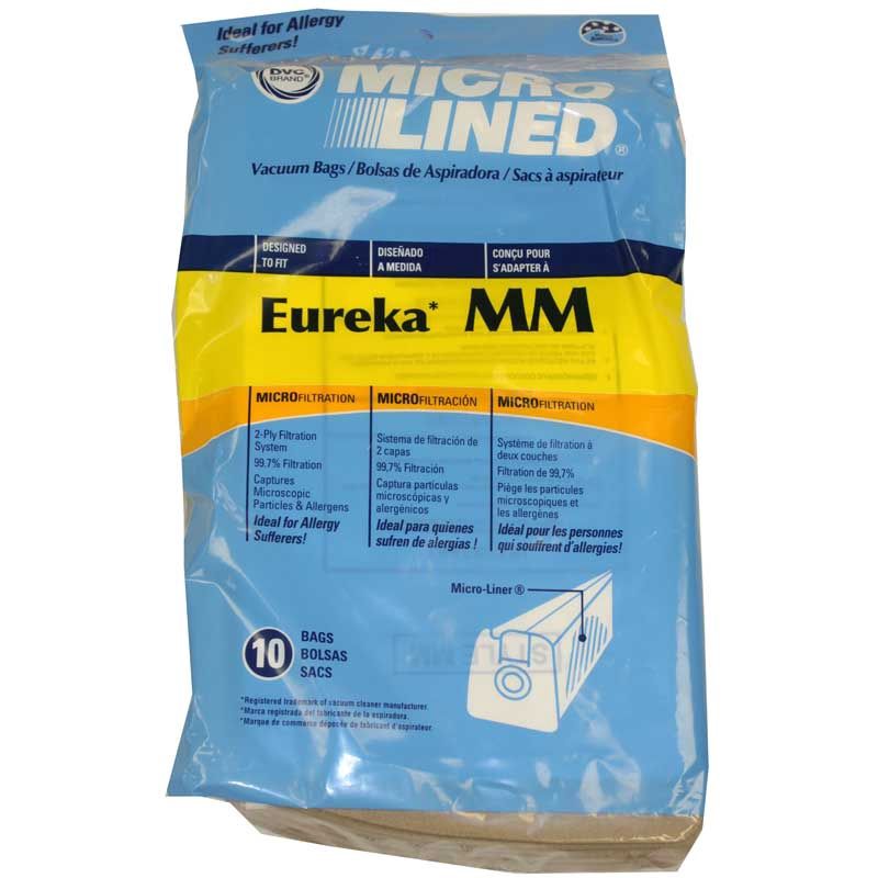 Bags, Paper, Type MM, 10 Pack, For Eureka Mighty Mite, Sanitaire 3670, 3680 Series, Clean Obsessed CO711 Canister Vacuums, DVC