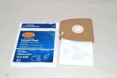 Bags, Paper, Type MM, 3 Pack, For Eureka Mighty Mite, Sanitaire 3670, 3680 Series, Clean Obsessed CO711 Canister Vacuums, EnviroCare
