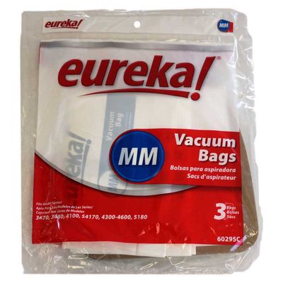 Bags, Paper, Type MM, 3 Pack, For Eureka Mighty Mite, Sanitaire 3670, 3680 Series, Clean Obsessed CO711 Canister Vacuums, Genuine