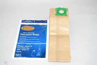 Bags, Paper, Type RL, 10 Pack, For Windsor Sensor, Sebo Mechanical 300 &amp; 350, Automatic X Models, Airbelt C, EnviroCare
