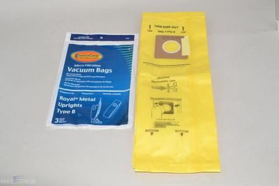 Bags, Paper, Type B, 3 Pack, For Hoover CH53000, W4707, U4730, C3120, Royal Top Fill 673, 7730, EnviroCare
