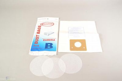 Bags, Paper, Type B, 3 Pack With 3 Filters, For Eureka 1600, 1700, 1800, 3500, 3700, EnviroCare