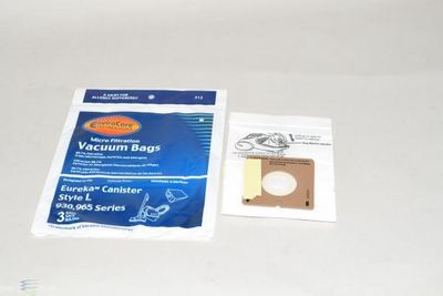 Bags, Paper, Type L, 3 Pack, For Eureka Mini Mite 930, 965, Johnny Bee,  EnviroCare