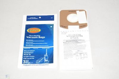 Bags, Paper, Type SL, 3 Pack, For Sanitaire S782, SC785 Series, EnviroCare